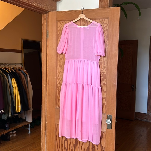 Pink Maxi dress « never fully dressed » - Picture 1 of 4
